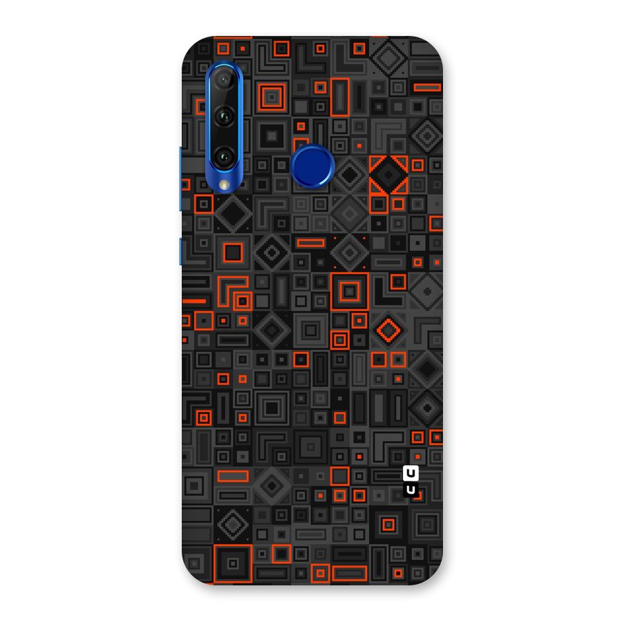 Orange Shapes Abstract Back Case for Honor 20i