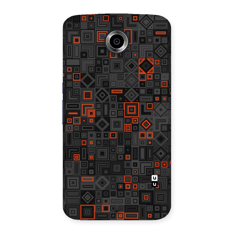 Orange Shapes Abstract Back Case for Nexsus 6