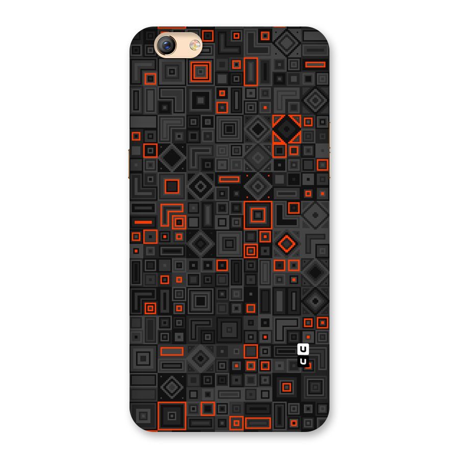 Orange Shapes Abstract Back Case for Oppo F3 Plus