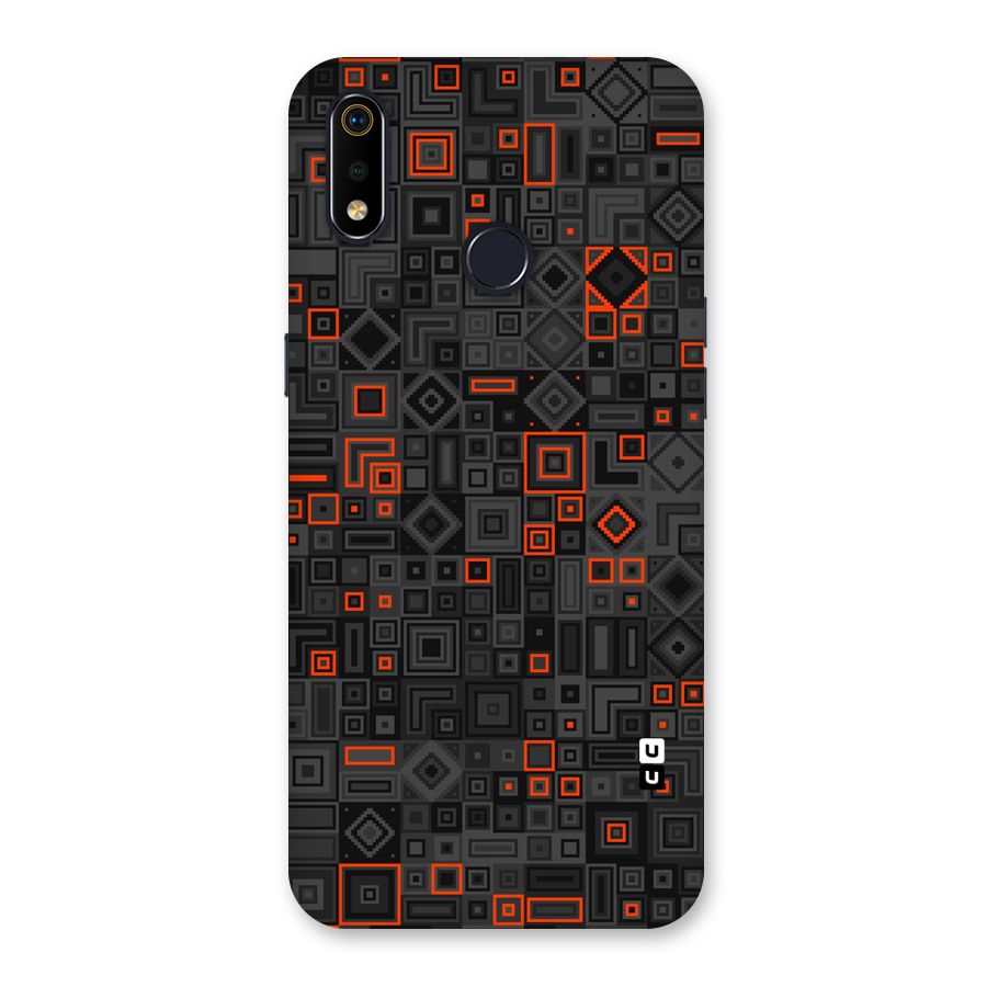 Orange Shapes Abstract Back Case for Realme 3i