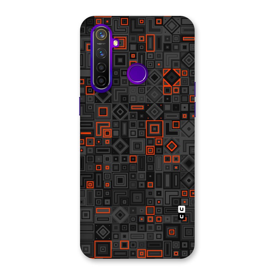 Orange Shapes Abstract Back Case for Realme 5 Pro