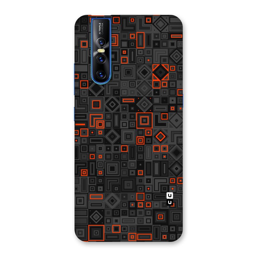 Orange Shapes Abstract Back Case for Vivo V15 Pro
