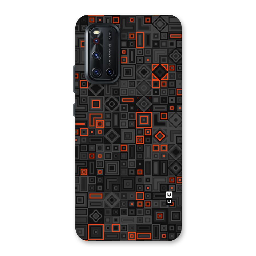 Orange Shapes Abstract Back Case for Vivo V19