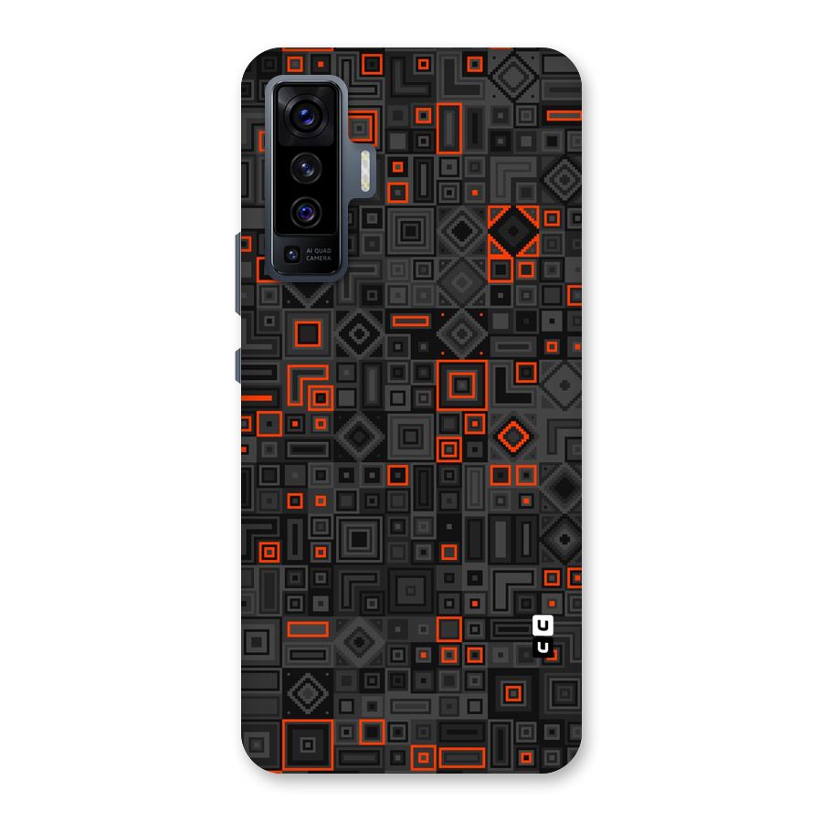 Orange Shapes Abstract Back Case for Vivo X50