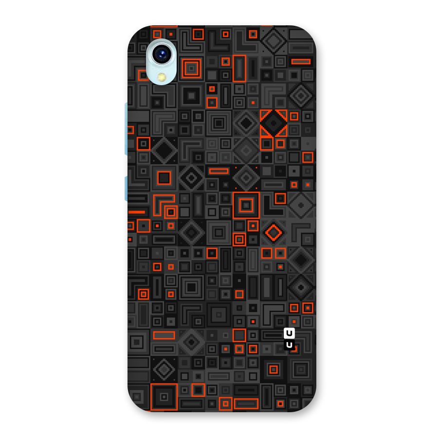 Orange Shapes Abstract Back Case for Vivo Y1s