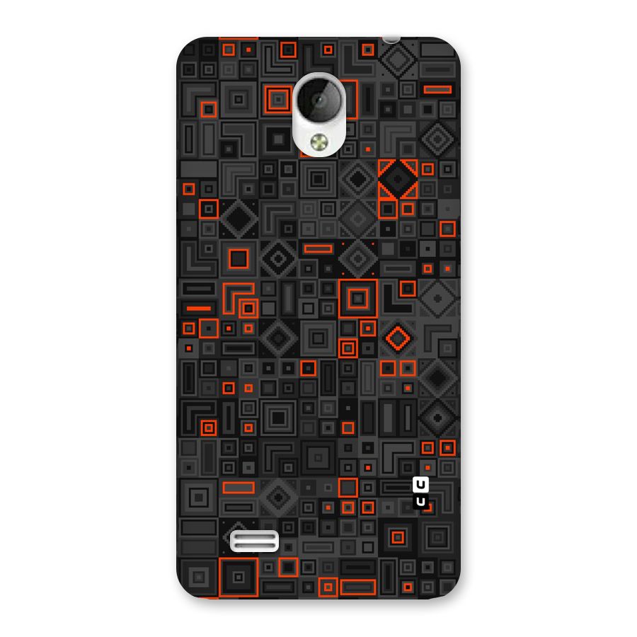 Orange Shapes Abstract Back Case for Vivo Y21