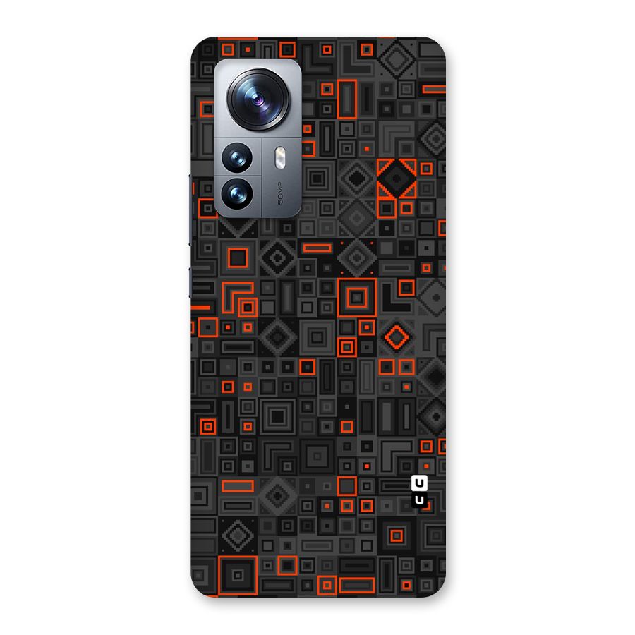 Orange Shapes Abstract Back Case for Xiaomi 12 Pro
