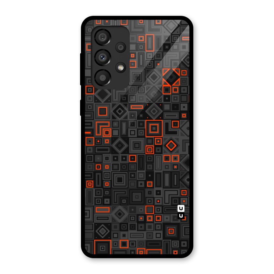 Orange Shapes Abstract Glass Back Case for Galaxy A33 5G