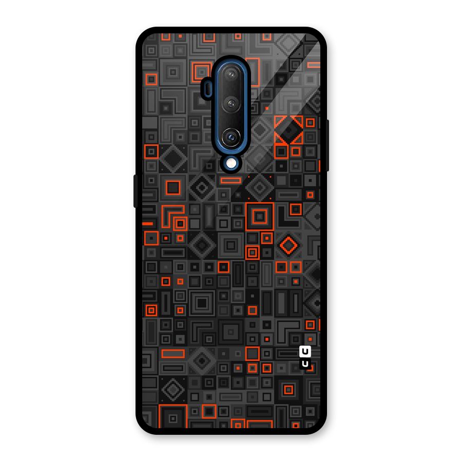 Orange Shapes Abstract Glass Back Case for OnePlus 7T Pro