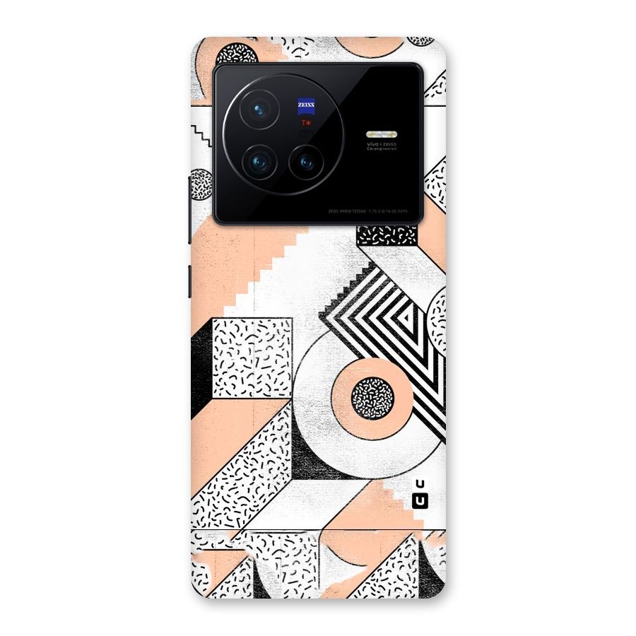 Orange Zig Zag Back Case for Vivo X80