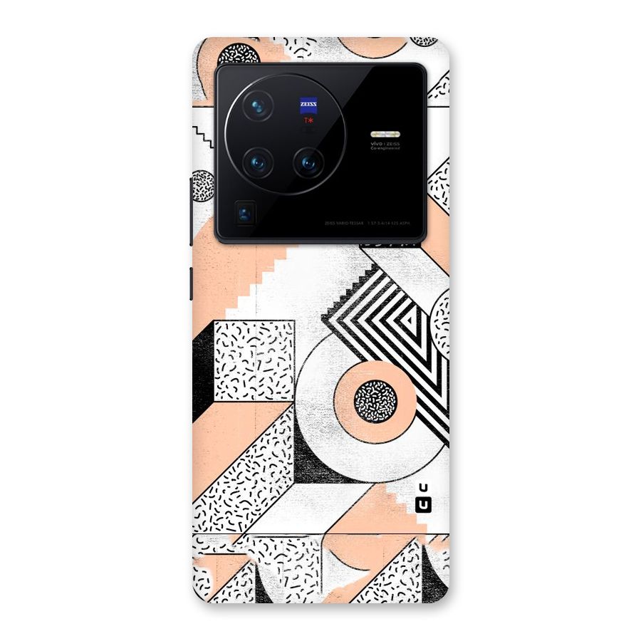 Orange Zig Zag Back Case for Vivo X80 Pro