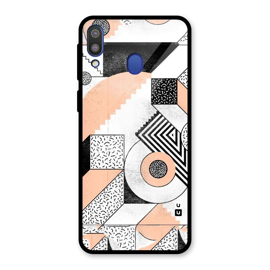 Orange Zig Zag Glass Back Case for Galaxy M20