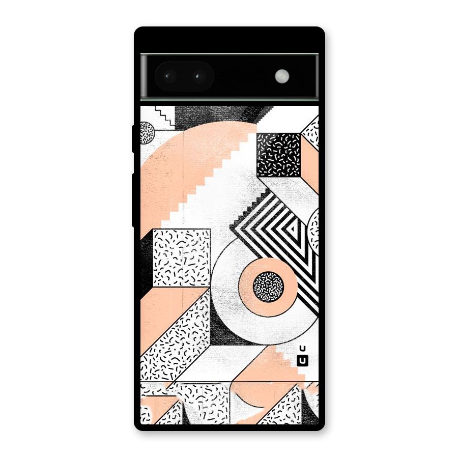 Orange Zig Zag Glass Back Case for Google Pixel 6a