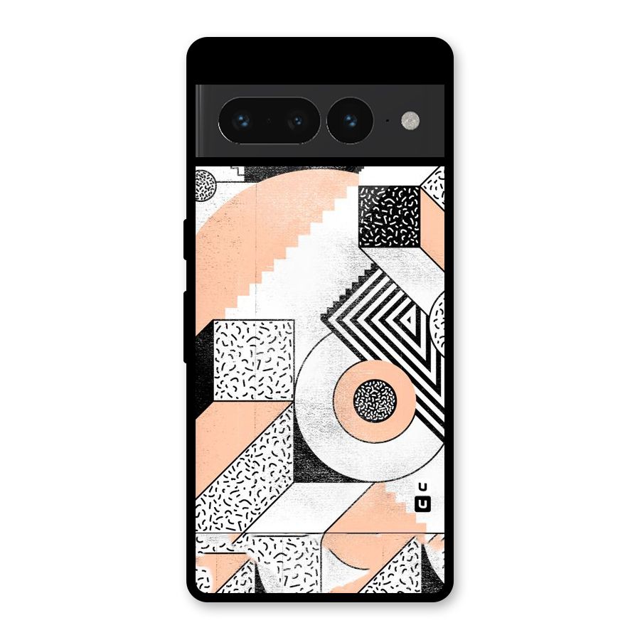 Orange Zig Zag Glass Back Case for Google Pixel 7 Pro