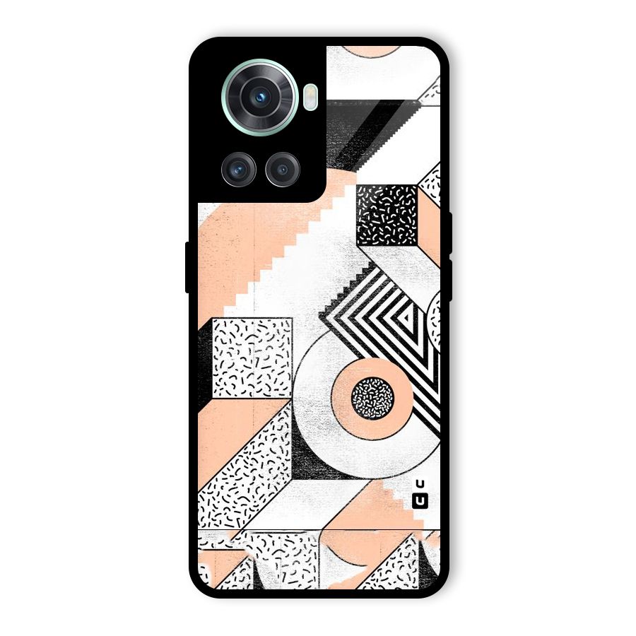 Orange Zig Zag Glass Back Case for OnePlus 10R