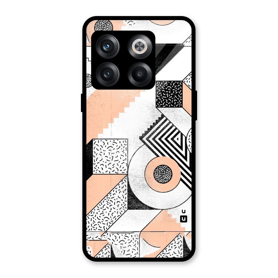 Orange Zig Zag Glass Back Case for OnePlus 10T