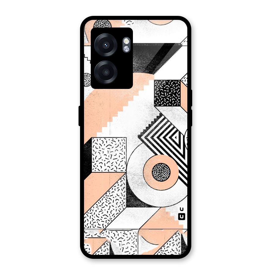 Orange Zig Zag Glass Back Case for Oppo K10 (5G)