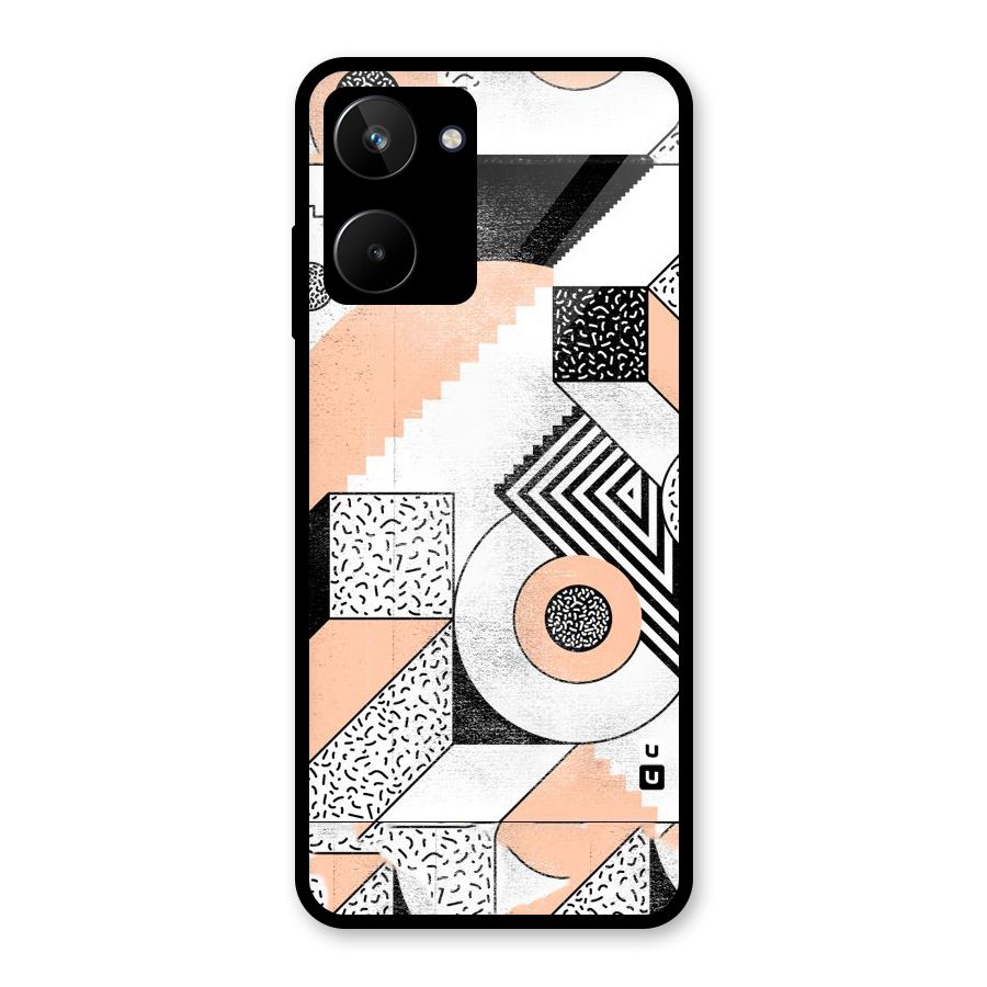 Orange Zig Zag Glass Back Case for Realme 10