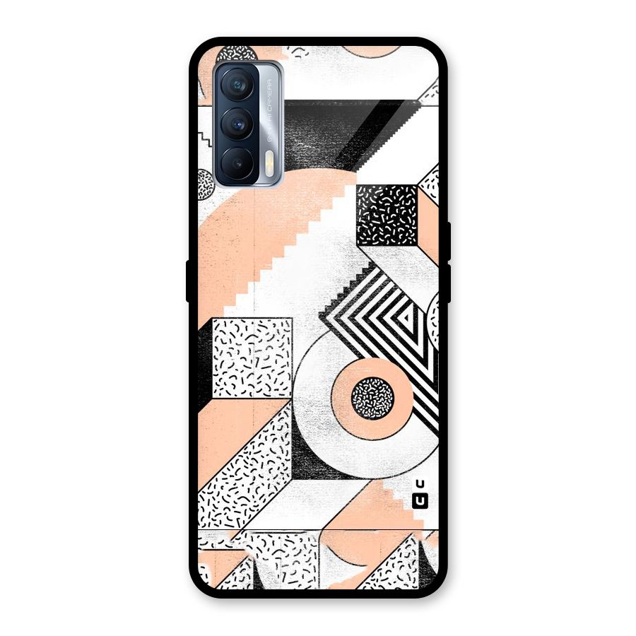 Orange Zig Zag Glass Back Case for Realme X7