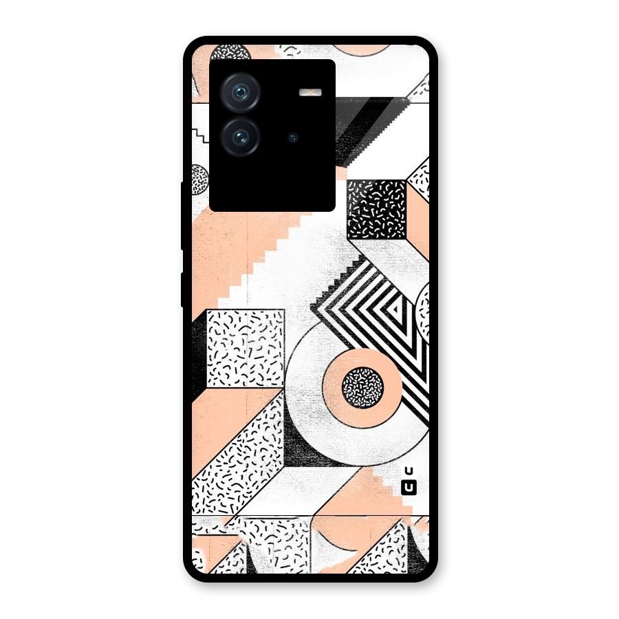 Orange Zig Zag Glass Back Case for Vivo iQOO Neo 6 5G