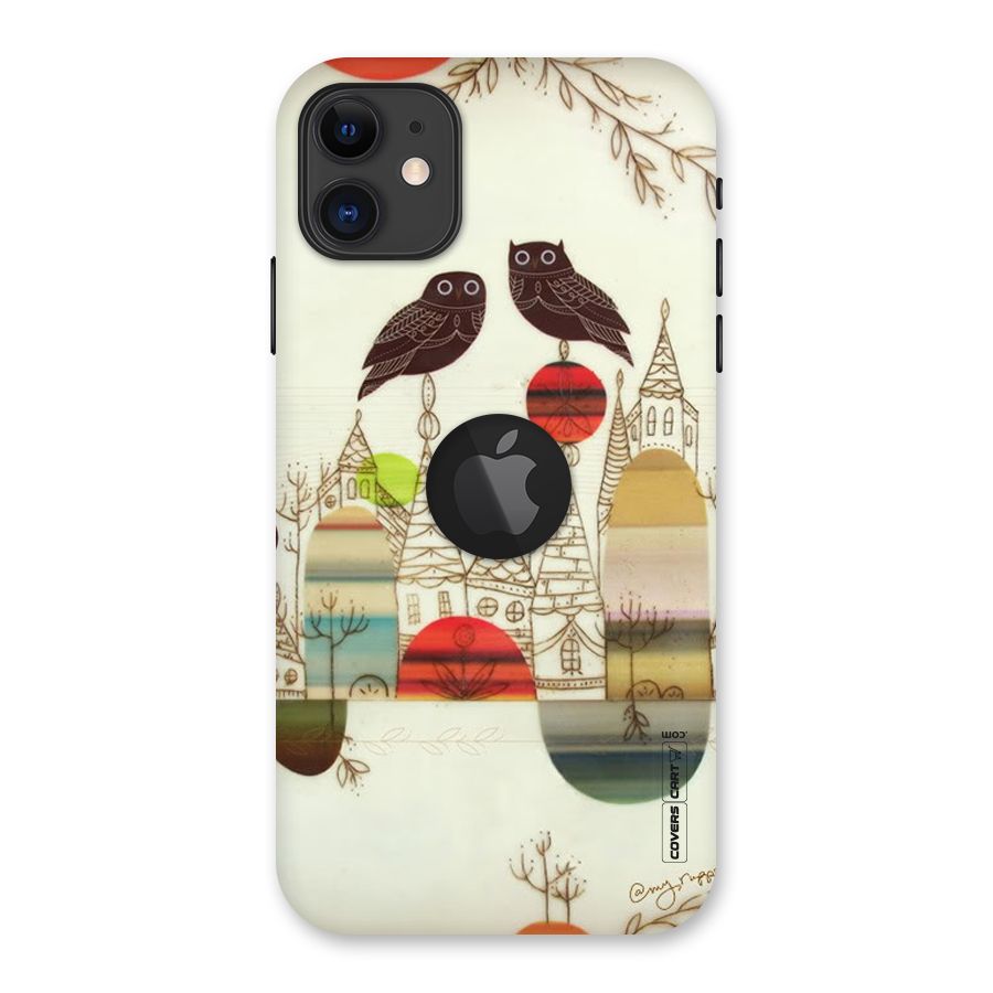Owl Art Back Case for iPhone 11 Logo Cut