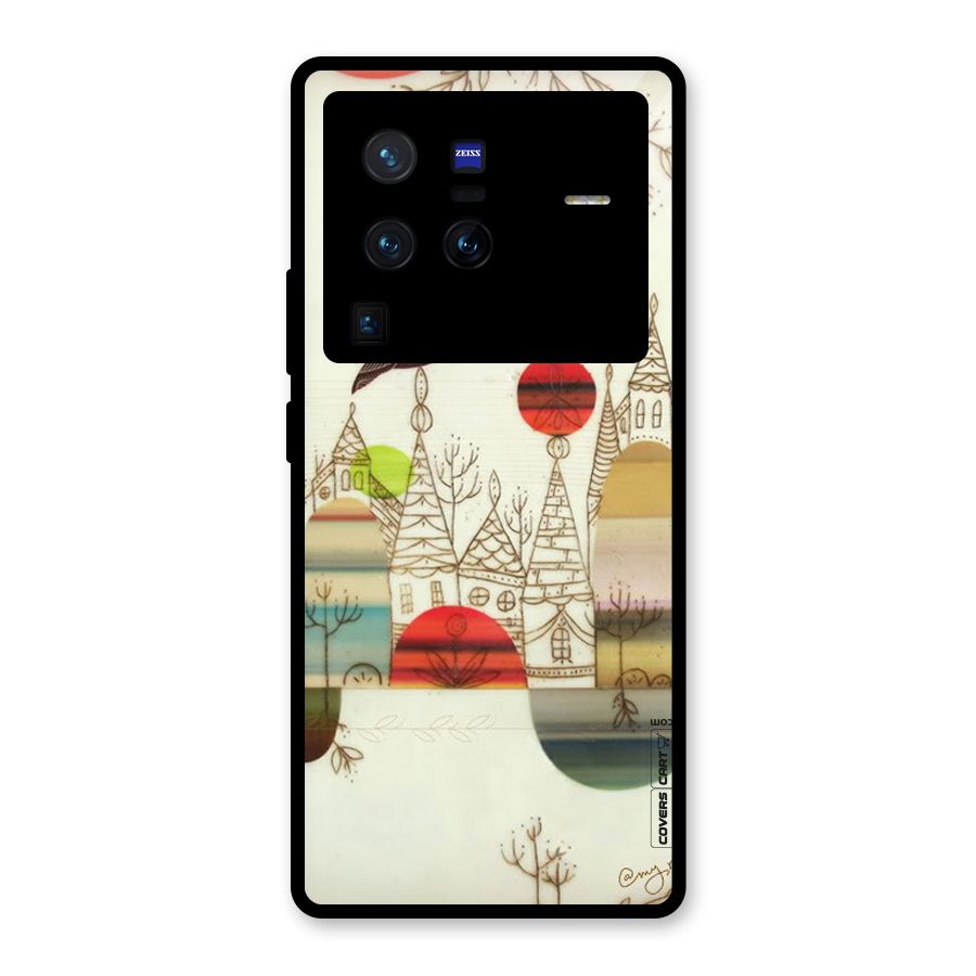 Owl Art Glass Back Case for Vivo X80 Pro