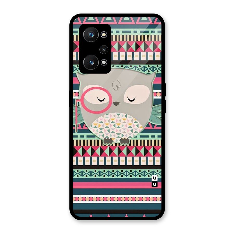 Owl Cute Pattern Glass Back Case for Realme GT Neo 3T