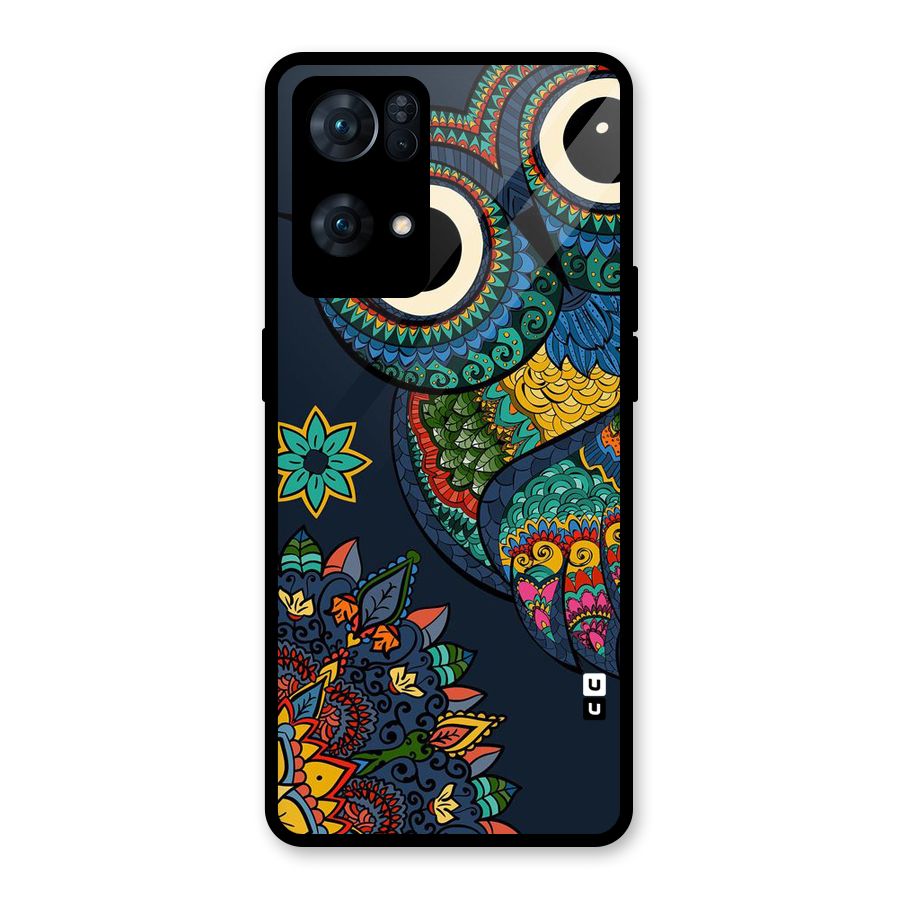 Owl Eyes Glass Back Case for Oppo Reno7 Pro 5G
