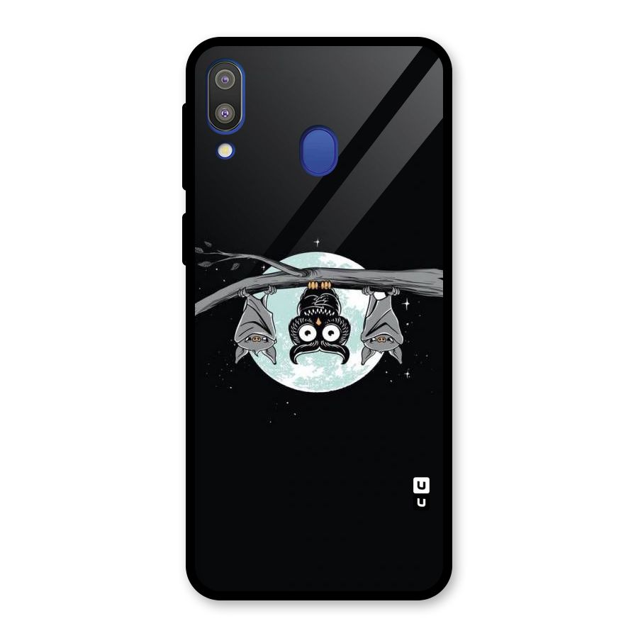 Owl Hanging Glass Back Case for Galaxy M20