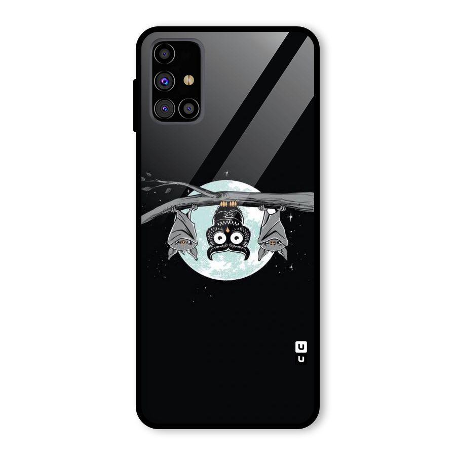 Owl Hanging Glass Back Case for Galaxy M31s