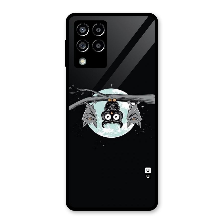 Owl Hanging Glass Back Case for Galaxy M53 5G