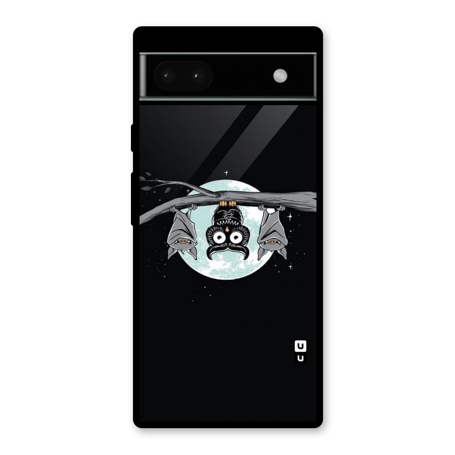 Owl Hanging Glass Back Case for Google Pixel 6a