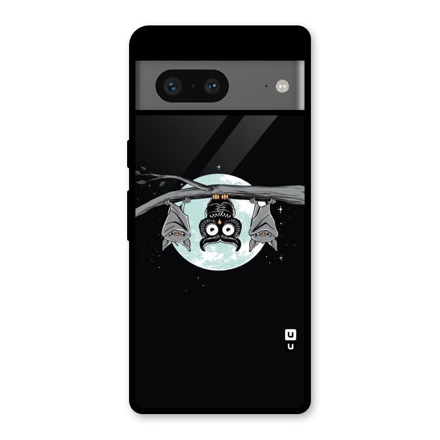 Owl Hanging Glass Back Case for Google Pixel 7