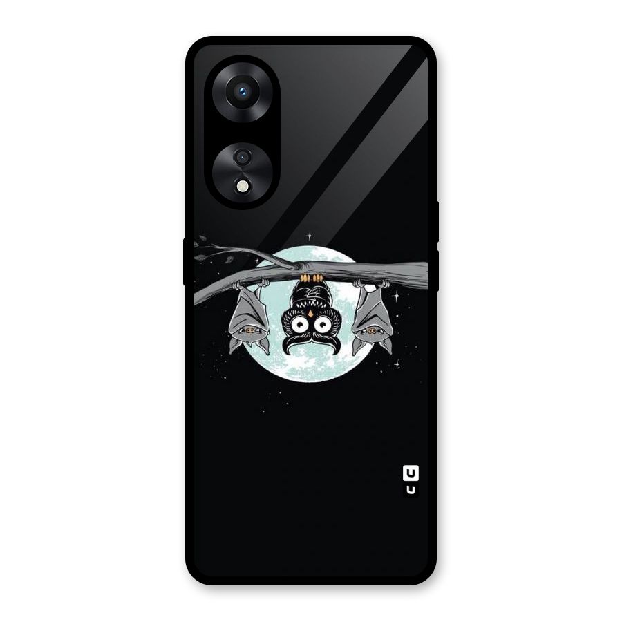Owl Hanging Glass Back Case for Oppo A78