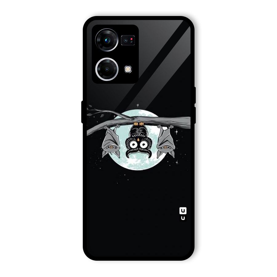 Owl Hanging Glass Back Case for Oppo F21s Pro 4G