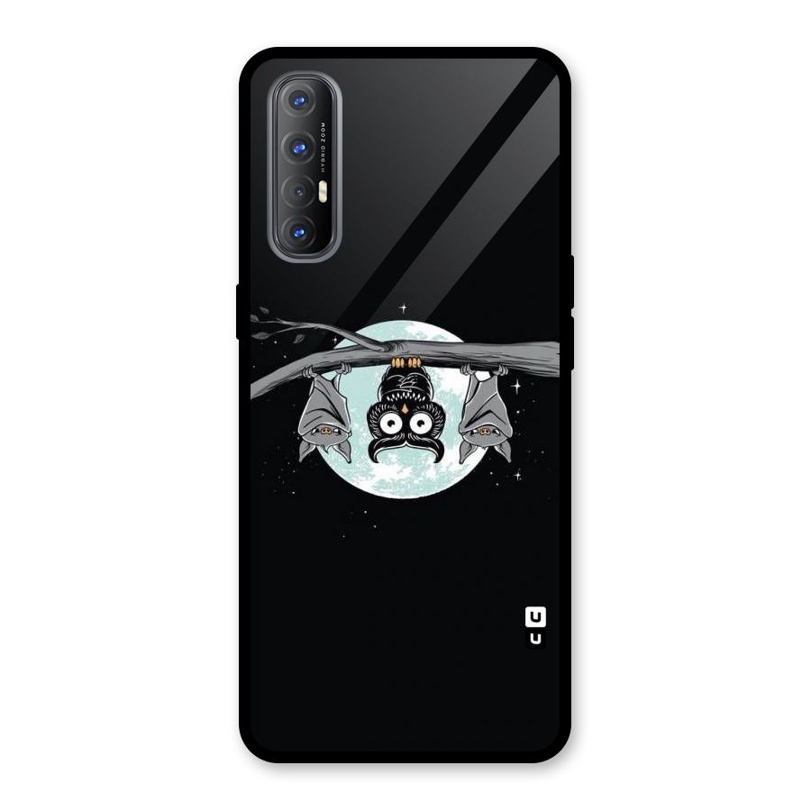 Owl Hanging Glass Back Case for Oppo Reno3 Pro