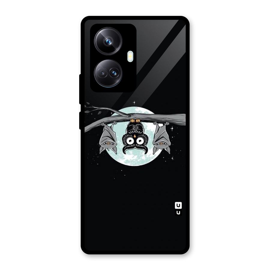Owl Hanging Glass Back Case for Realme 10 Pro Plus