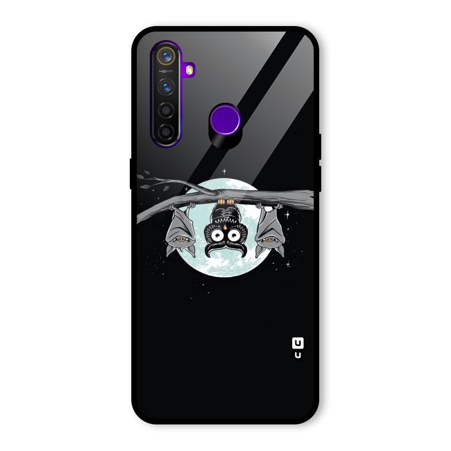 Owl Hanging Glass Back Case for Realme 5 Pro