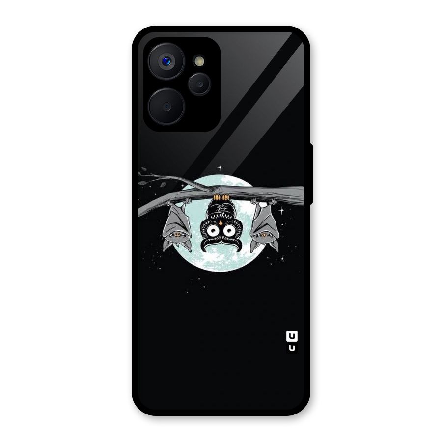 Owl Hanging Glass Back Case for Realme 9i 5G