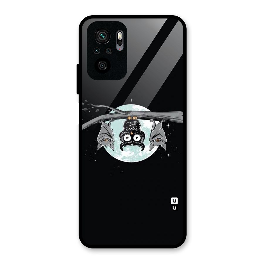 Owl Hanging Glass Back Case for Redmi Note 10S