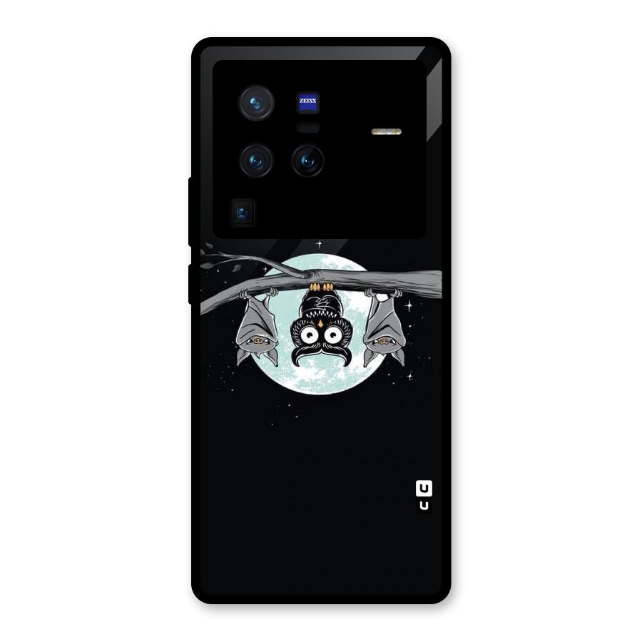 Owl Hanging Glass Back Case for Vivo X80 Pro