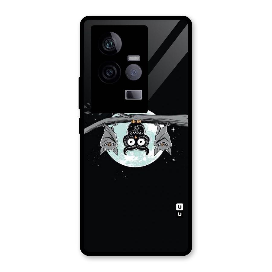 Owl Hanging Glass Back Case for Vivo iQOO 11 5G