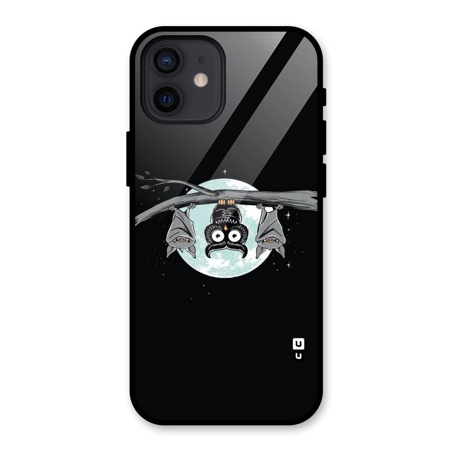 Owl Hanging Glass Back Case for iPhone 12
