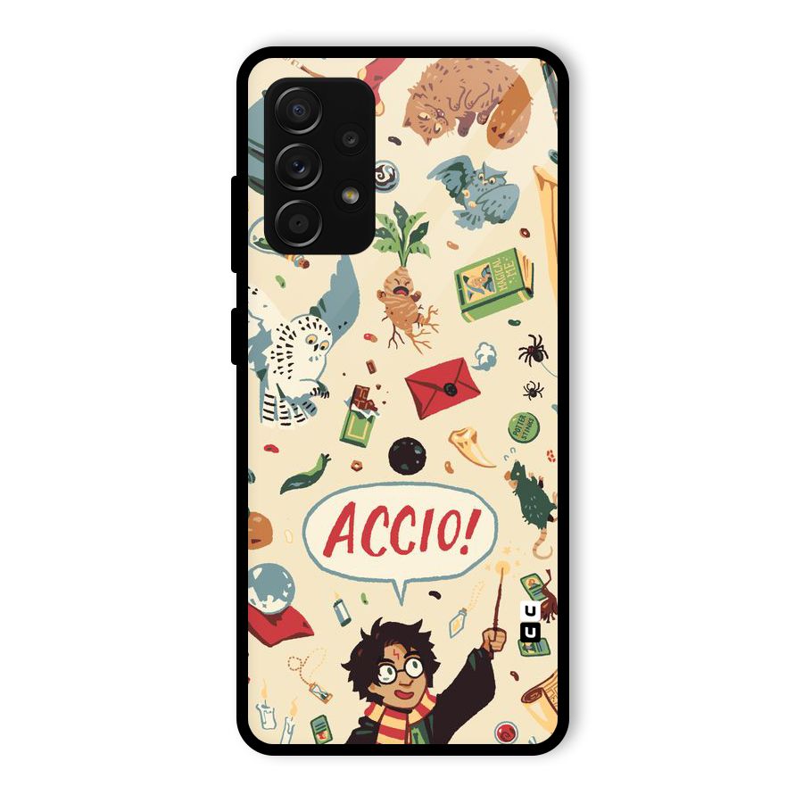 Owl Letter Glass Back Case for Galaxy A53 5G