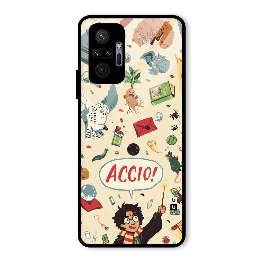 Owl Letter Glass Back Case for Redmi Note 10 Pro Max