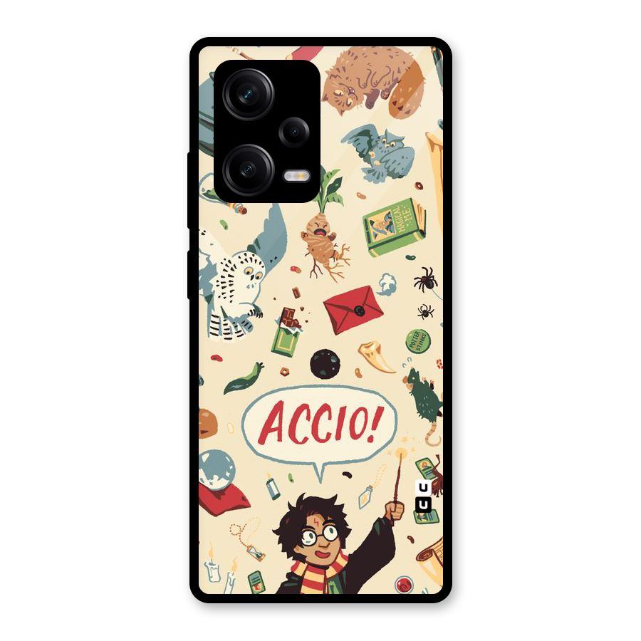 Owl Letter Glass Back Case for Redmi Note 12 Pro