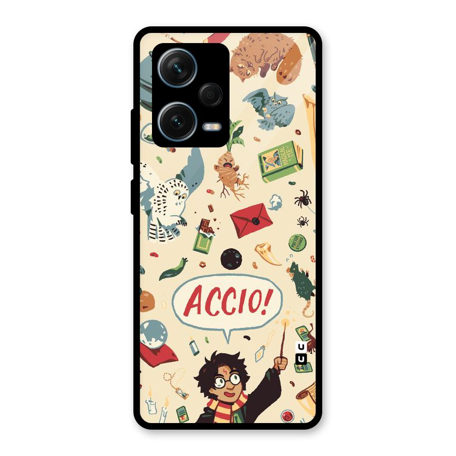 Owl Letter Glass Back Case for Redmi Note 12 Pro Plus 5G