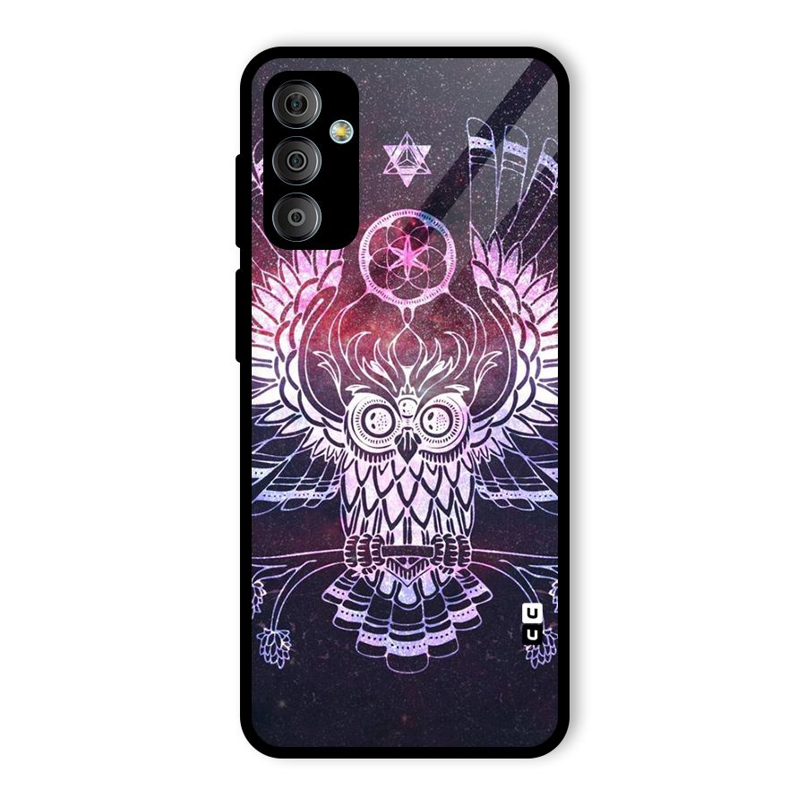 Owl Quirk Swag Glass Back Case for Galaxy F23