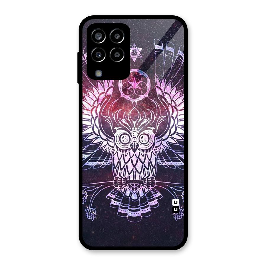 Owl Quirk Swag Glass Back Case for Galaxy M33