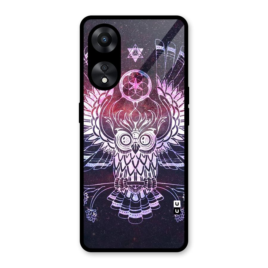 Owl Quirk Swag Glass Back Case for Oppo A78